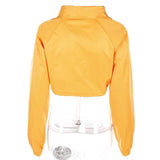 Cropped Orange Nylon Jacket