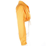 Cropped Orange Nylon Jacket