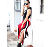 Side Stripe Buttoned Trousers