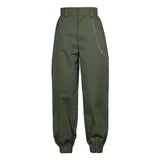 High Waisted Straight Trouser With Chain
