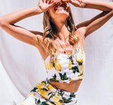 Lemon Cami Top & Skirt (2 Pc Set)