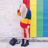 Oversized Rainbow Sweater