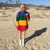 Oversized Rainbow Sweater