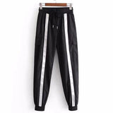High Waisted Single Stripe Trouser