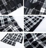 Plaid Two Piece Tube Top Trouser Set