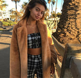 Plaid Two Piece Tube Top Trouser Set