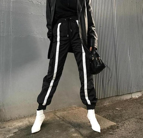 Front Striped Cargo Trousers