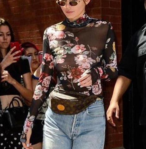 Floral Printed Meshed Top