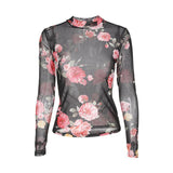 Floral Printed Meshed Top