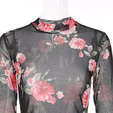 Floral Printed Meshed Top