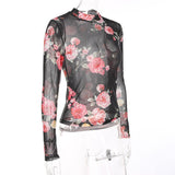 Floral Printed Meshed Top