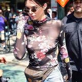 Floral Printed Meshed Top