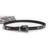 Vintage Embroidered Leather Belt