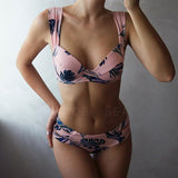 Tropical Retro Two Piece Swim Suit