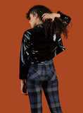 Black Patent Leather Jacket With Choker