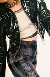 Black Patent Leather Jacket With Choker