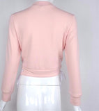 Side Lace Cropped Pullover