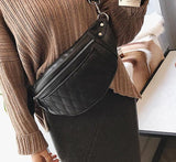 Classic Black Leather Belt Bag