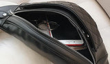 Classic Black Leather Belt Bag