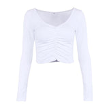 Basic White Long Sleeve Ribbed Top