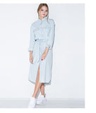 Denim Long Button Up Dress