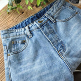 Two Tone Slim Straight Jeans