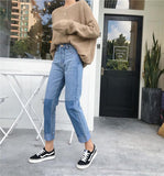 Two Tone Slim Straight Jeans