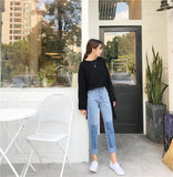Two Tone Slim Straight Jeans