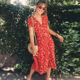 Spring Flower Maxi Dress