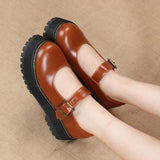 Mary Jane Ankle Strap Platforms