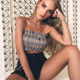 Plaid Tube Top