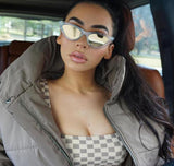 Checkered Knit Crop Top