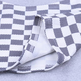 Checkered Knit Crop Top