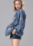 Patched Denim Jacket