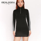 Turtleneck Racer Dress
