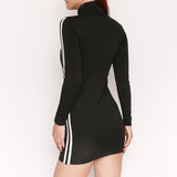Turtleneck Racer Dress