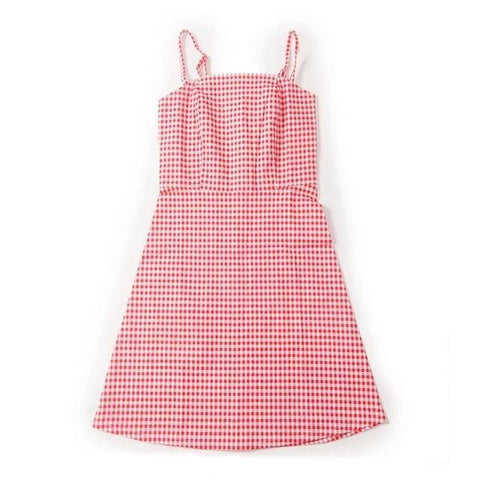 Red Gingham Mini Dress