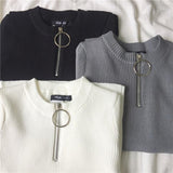 Knitted Zip Up Top