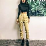 High Waisted Cargo Trousers