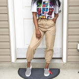 High Waisted Cargo Trousers