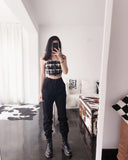 High Waisted Cargo Trousers