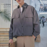 Large Pocket Cotton Button-Up Jacket