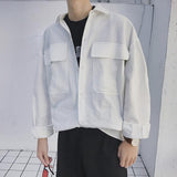 Large Pocket Cotton Button-Up Jacket