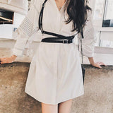 Leather Belt Suspenders