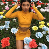 Kill Bill Two Piece Long Sleeve Shirt And Skirt