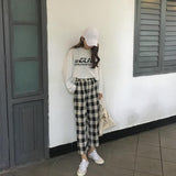 Plaid Wide Leg Weekend Pants