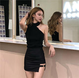 Cropped Shoulder Knitted Tank Top