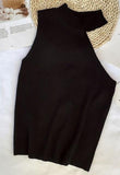 Cropped Shoulder Knitted Tank Top