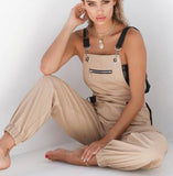 Khaki Cargo Overalls