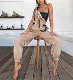 Khaki Cargo Overalls